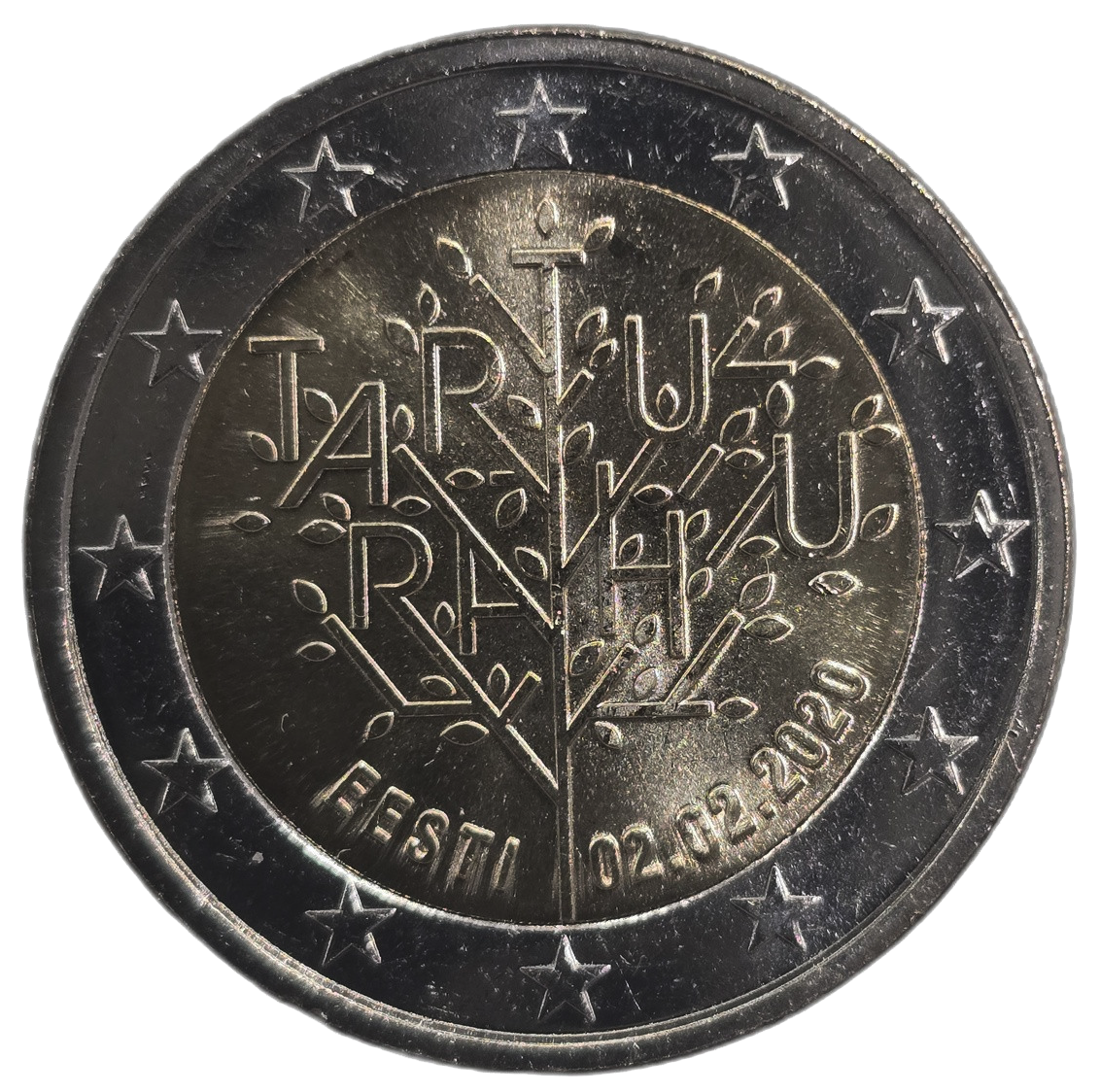 2 euros conmemorativa 100 años del Tratado de Paz de Tartu